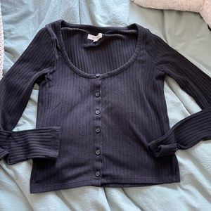 Black Madewell Button T-shirt